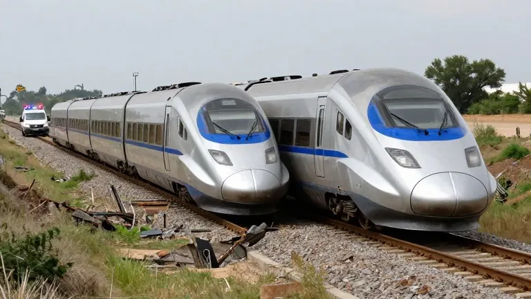 Illustration for: 30 dead as Spanish high-speed trains collide on Madrid-Seville route